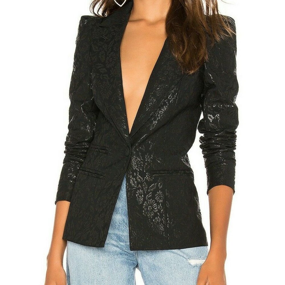 Smythe Pouf Shoulder Blazer Jacket 2 Black $695
